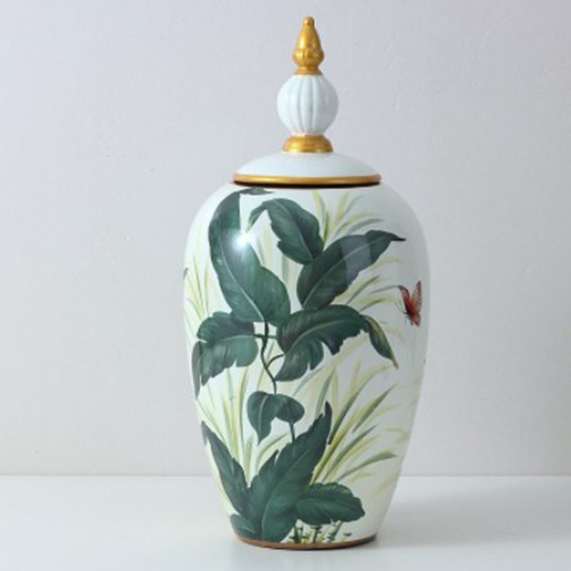 Ваза Vase Aina M Зеленый Белый Золотой Ваза Vase Aina M Зеленый Белый Золотой в Челябинске | Loft Concept