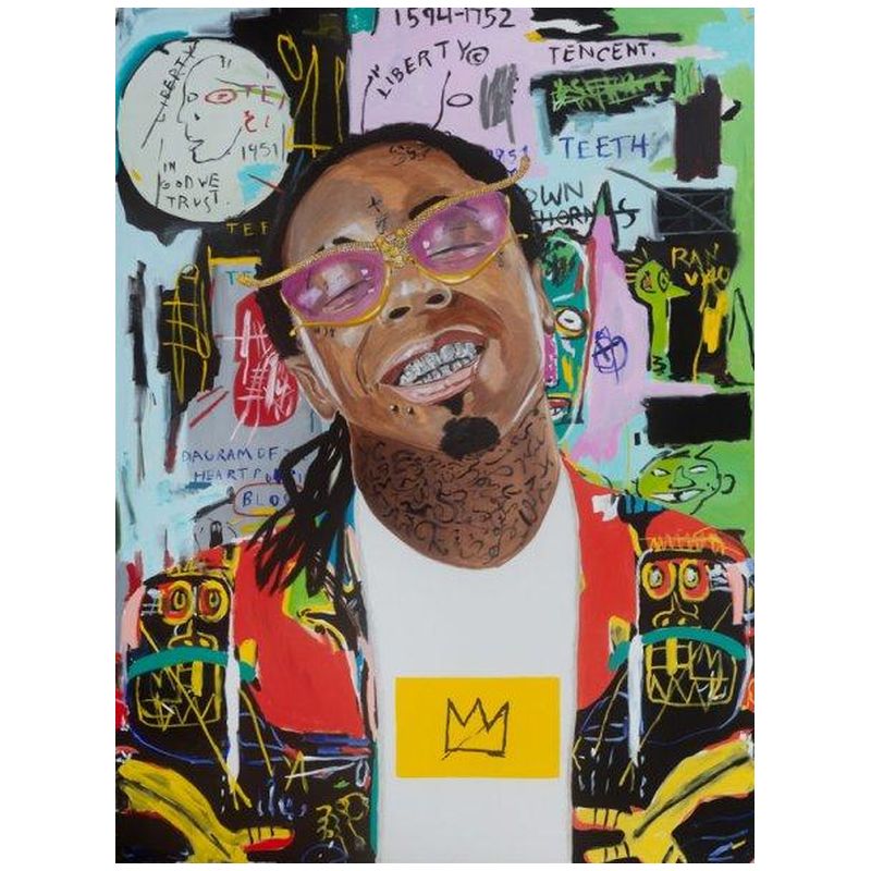 Картина King Weezy with Basquiat Jacket and Background Мульти в Челябинске | Loft Concept 