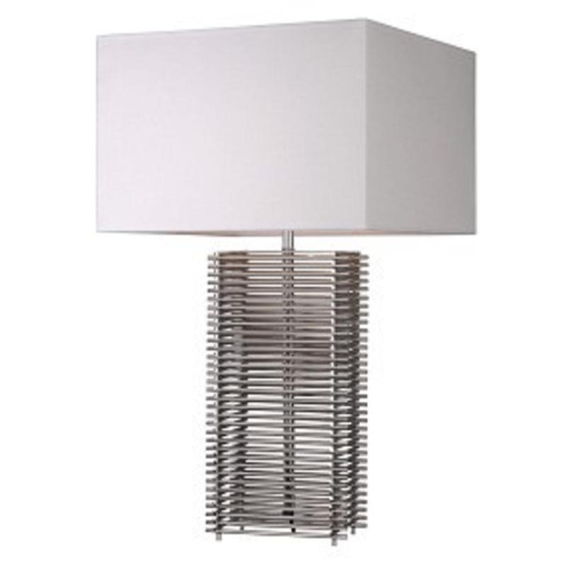 Настольная лампа Milburn Table Lamp Хром Белый Настольная лампа Milburn Table Lamp Хром Белый в Челябинске | Loft Concept