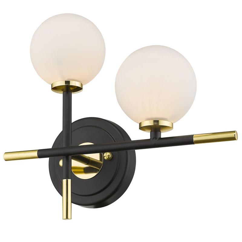 Бра Galant Sconce gold right Золотой Черный Белое матовое стекло Бра Galant Sconce gold right Золотой Черный Белое матовое стекло в Челябинске | Loft Concept