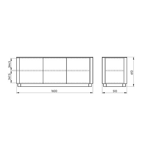 Тумба молочного цвета с 3-мя дверцами Tammi  в Челябинске