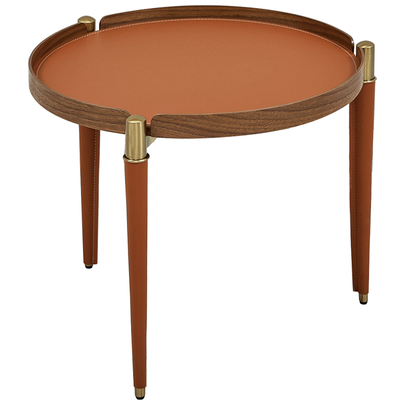 Кофейный стол Ferrey Round Table Side Оранжевый Золотой Кофейный стол Ferrey Round Table Side Оранжевый Золотой в Челябинске | Loft Concept