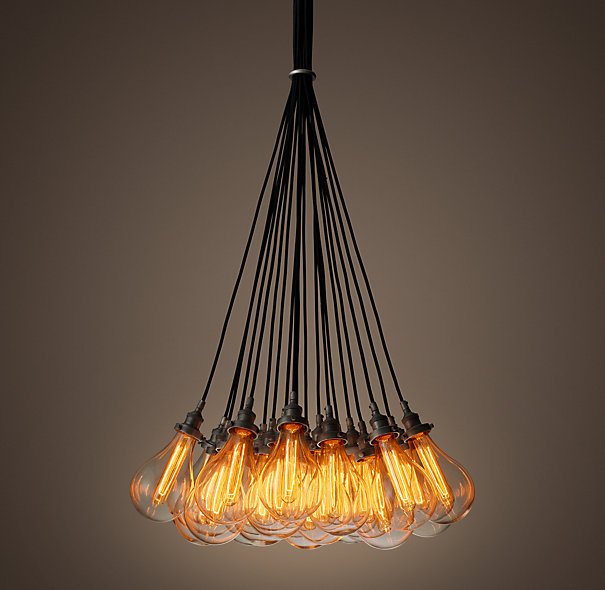 Подвесной светильник Glass Teardrop Pear 19 Черный Подвесной светильник Glass Teardrop Pear 19 Черный в Челябинске | Loft Concept