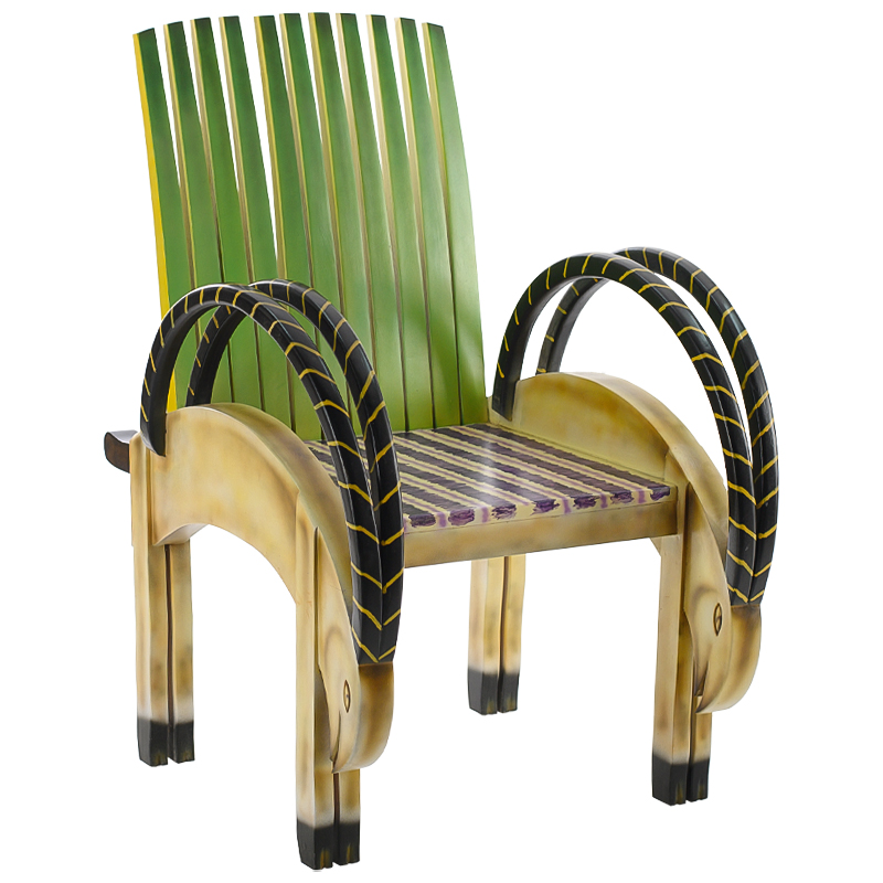 Кресло Oryx Armchair Зеленый Желтый Черный Мульти Кресло Oryx Armchair Зеленый Желтый Черный Мульти в Челябинске | Loft Concept
