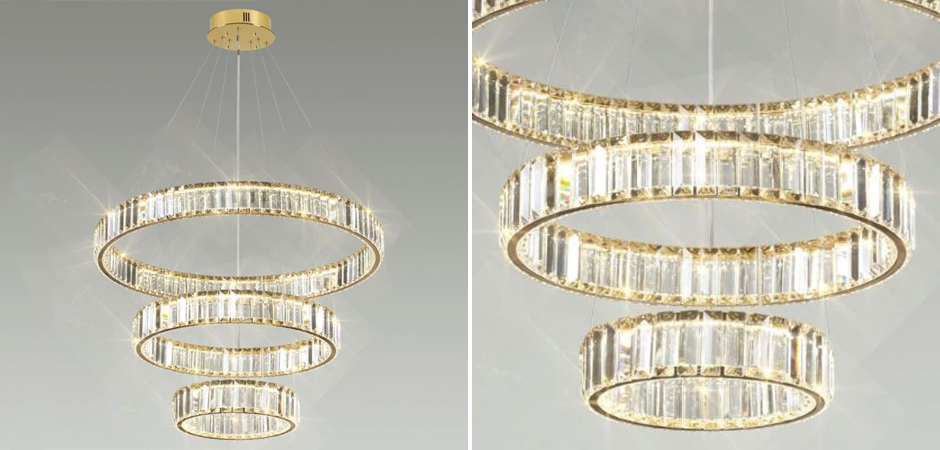 Люстра Хрустальная Ring Horizontal 3 кольца Люстра Хрустальная Ring Horizontal 3 кольца - Loft-Concept в Челябинске