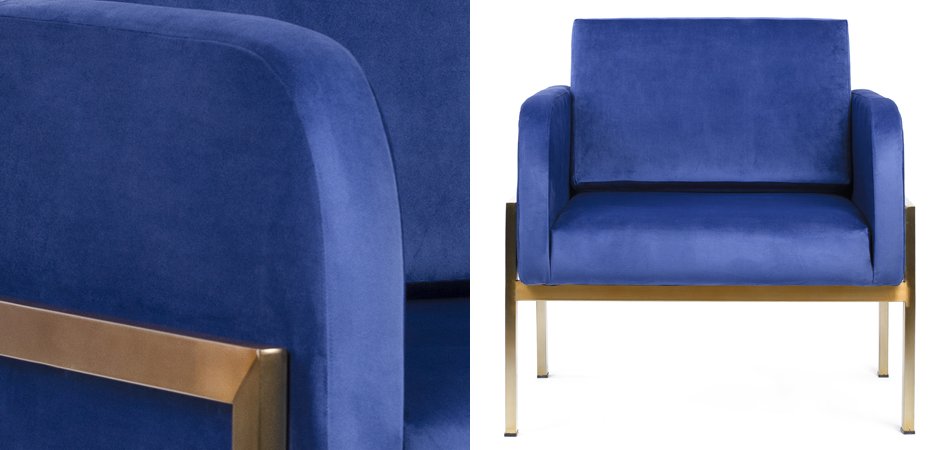 Кресло Velvet Ardmore Chair blue Кресло Velvet Ardmore Chair blue - Loft-Concept в Челябинске
