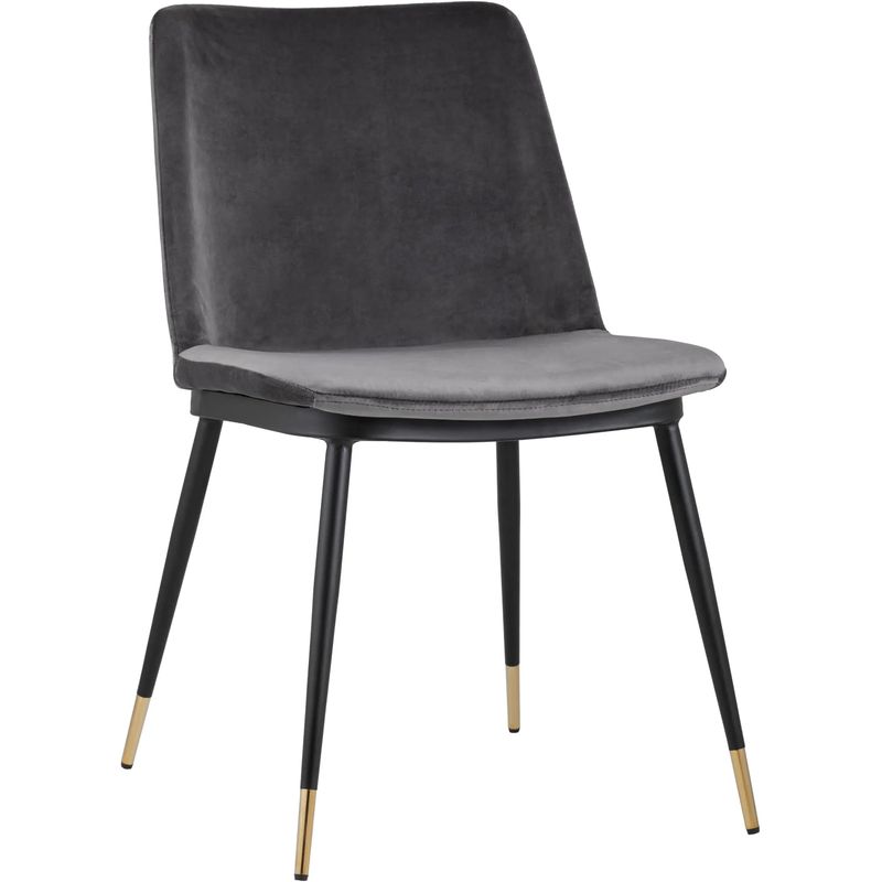 Стул Melissa Chair Серый Велюр Серый Черный Стул Melissa Chair Серый Велюр Серый Черный в Челябинске | Loft Concept