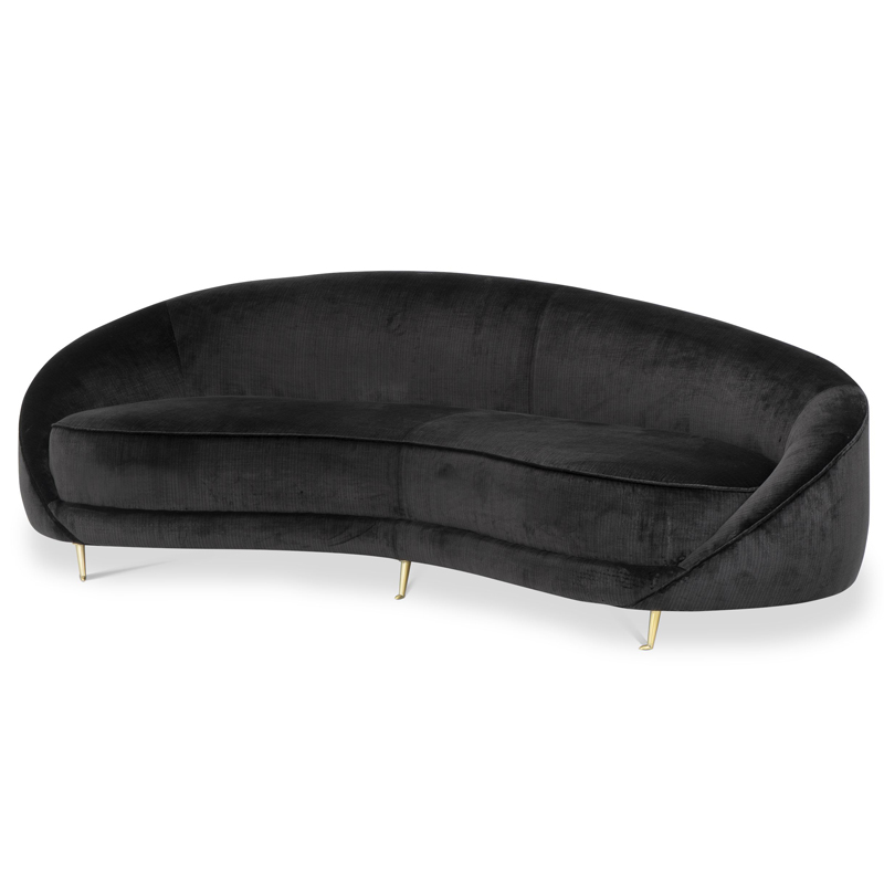 Диван Eichholtz Sofa Esmeralda Черный Латунь Диван Eichholtz Sofa Esmeralda Черный Латунь в Челябинске | Loft Concept