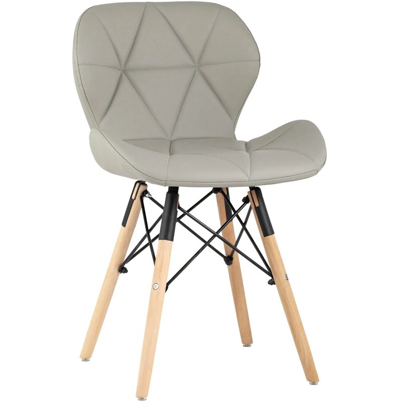 Стул Jeroen Chair Серая Экокожа Серый Древесина Черный Стул Jeroen Chair Серая Экокожа Серый Древесина Черный в Челябинске | Loft Concept