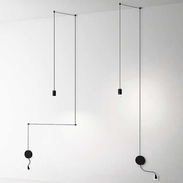Vibia Wireflow Free-Form 0347 pendant lamp Черный в Челябинске | Loft Concept 