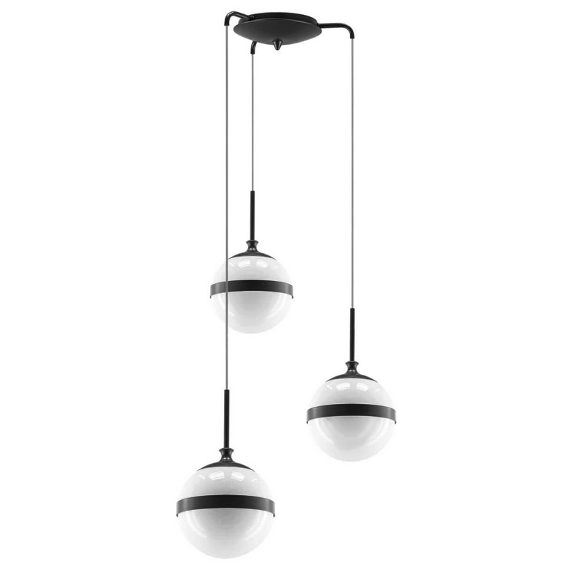 Подвесной светильник Peggy Single Pendant Light Темный хром Белый Подвесной светильник Peggy Single Pendant Light Темный хром Белый в Челябинске | Loft Concept