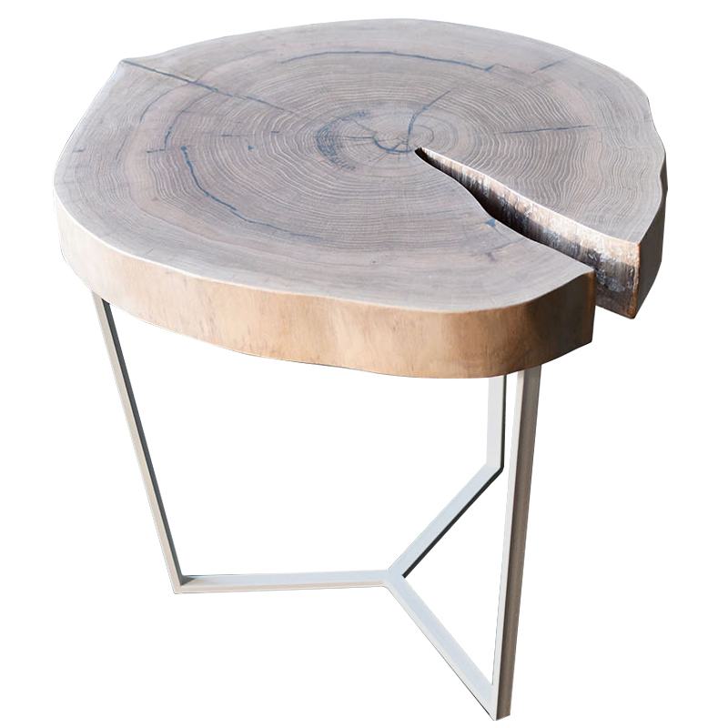 Кофейный стол Wickens Industrial Metal Rust Coffee Table Светлый дуб Белый в Челябинске | Loft Concept 
