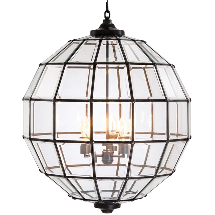 Люстра Lantern Luna Bronze L Темная бронза Прозрачный (Transparent) Люстра Lantern Luna Bronze L Темная бронза Прозрачный (Transparent) в Челябинске | Loft Concept
