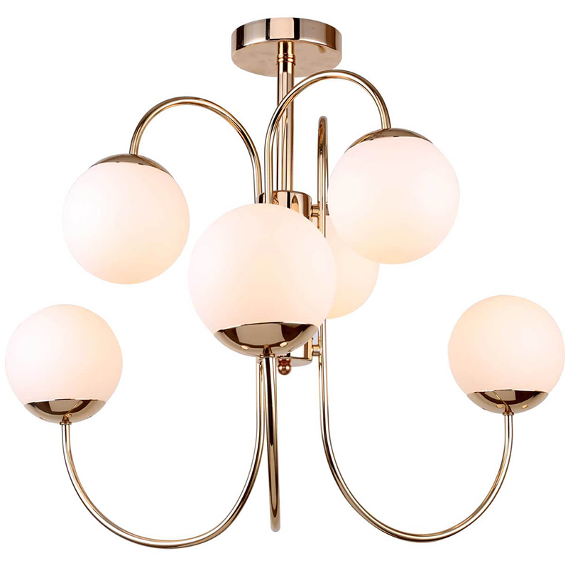 Люстра Amalthea Chandelier 6 Золотой Белый Люстра Amalthea Chandelier 6 Золотой Белый в Челябинске | Loft Concept