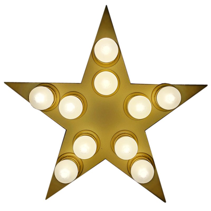 Настенный светильник Star золотая звезда матовое золото Настенный светильник Star золотая звезда матовое золото в Челябинске | Loft Concept