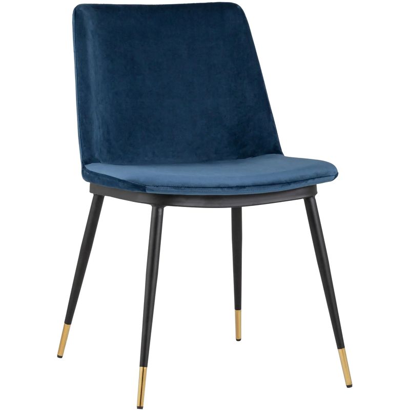 Стул Melissa Chair Синий Велюр Синий Черный Стул Melissa Chair Синий Велюр Синий Черный в Челябинске | Loft Concept