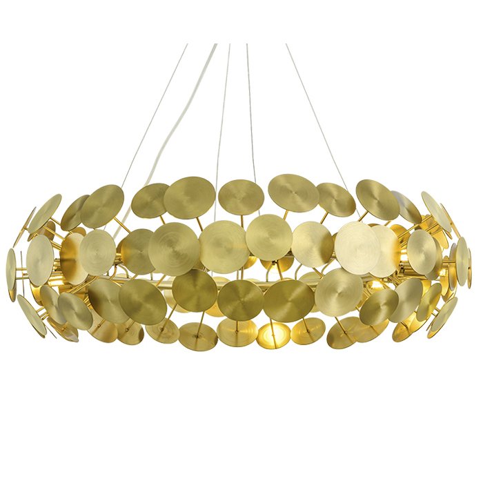 Люстра Metal Disc Chandelier ring Золотой Люстра Metal Disc Chandelier ring Золотой в Челябинске | Loft Concept