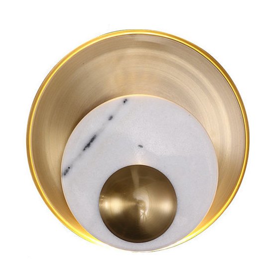 Бра Ginger & Jagger Pearl WALL LAMP round gold Латунь Белый Бра Ginger & Jagger Pearl WALL LAMP round gold Латунь Белый в Челябинске | Loft Concept