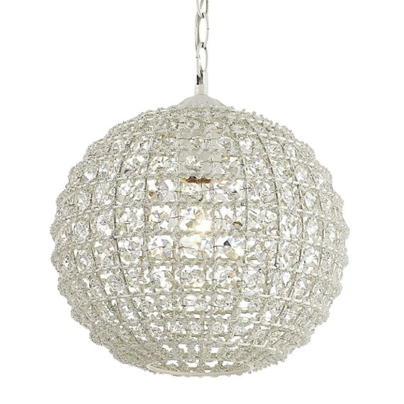 Люстра Casbah Crystal Pendant Globe Прозрачный Белый Люстра Casbah Crystal Pendant Globe Прозрачный Белый в Челябинске | Loft Concept