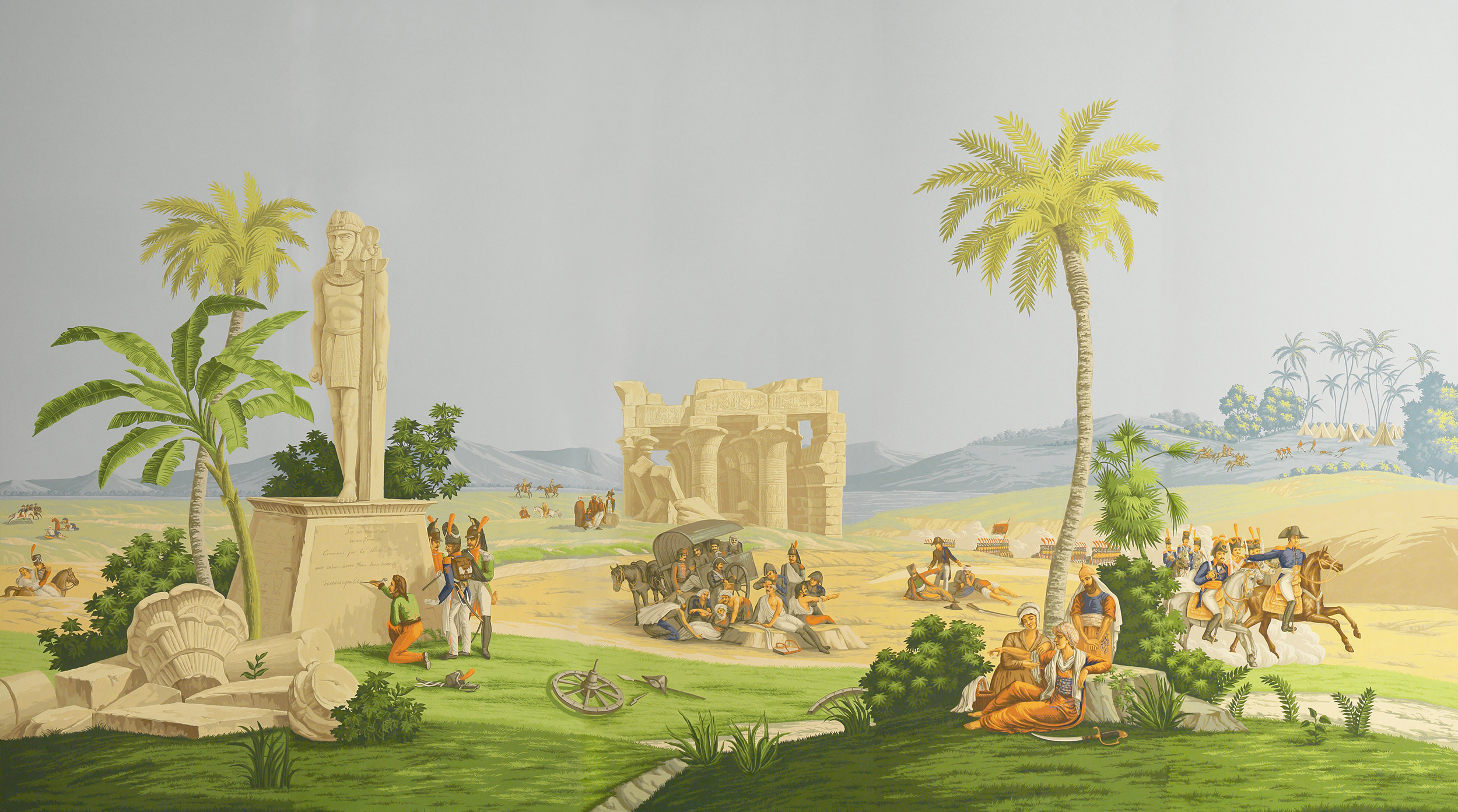 Обои ручная роспись Napoleon's Campaign in Egypt Velay on scenic paper Обои ручная роспись Napoleon's Campaign in Egypt Velay on scenic paper - постер Loft-Concept в Челябинске