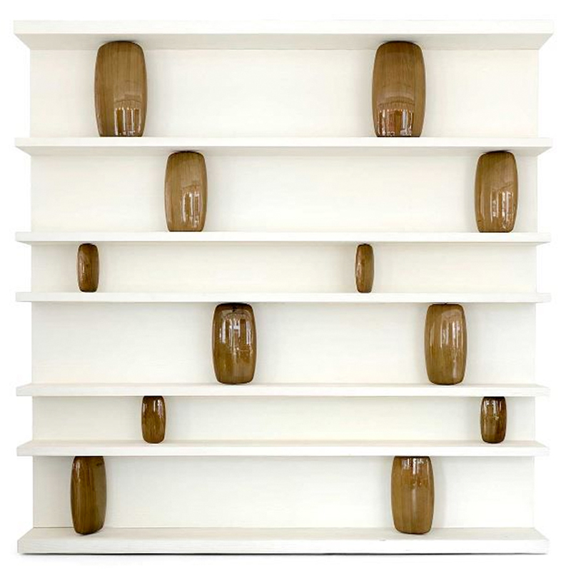 Стеллаж Galet Bookcase Коричневый Белый в Челябинске | Loft Concept 
