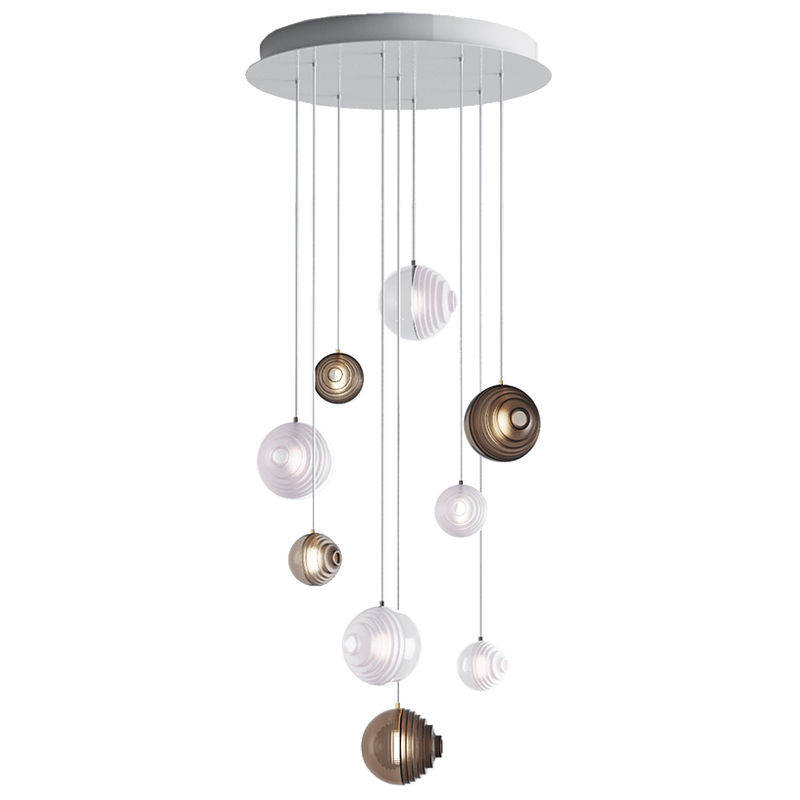 Каскадная Люстра Loft Industry Modern Glass Universe Стекло Смок Белый Каскадная Люстра Loft Industry Modern Glass Universe Стекло Смок Белый в Челябинске | Loft Concept