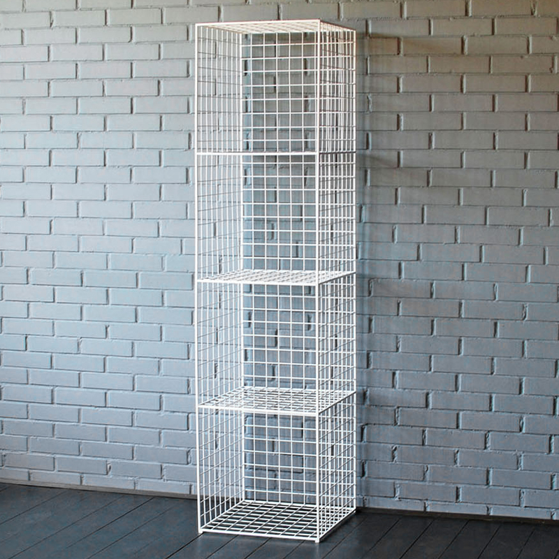 Стеллаж Kynan Industrial Metal Rust Rack Белый в Челябинске | Loft Concept 