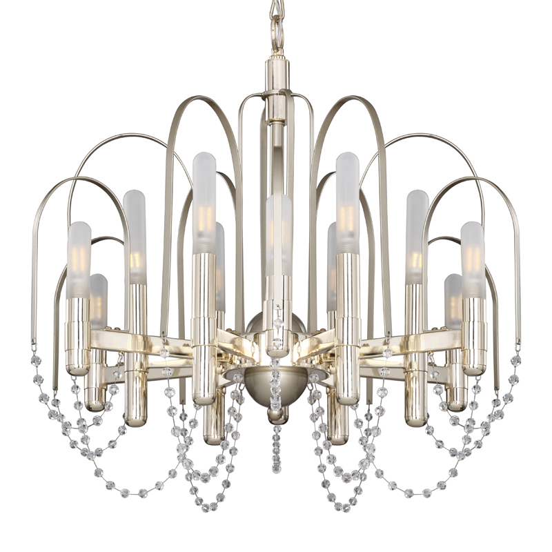 Люстра Perrine Chandelier 61 Золотой Шампань Прозрачный Белый Люстра Perrine Chandelier 61 Золотой Шампань Прозрачный Белый в Челябинске | Loft Concept
