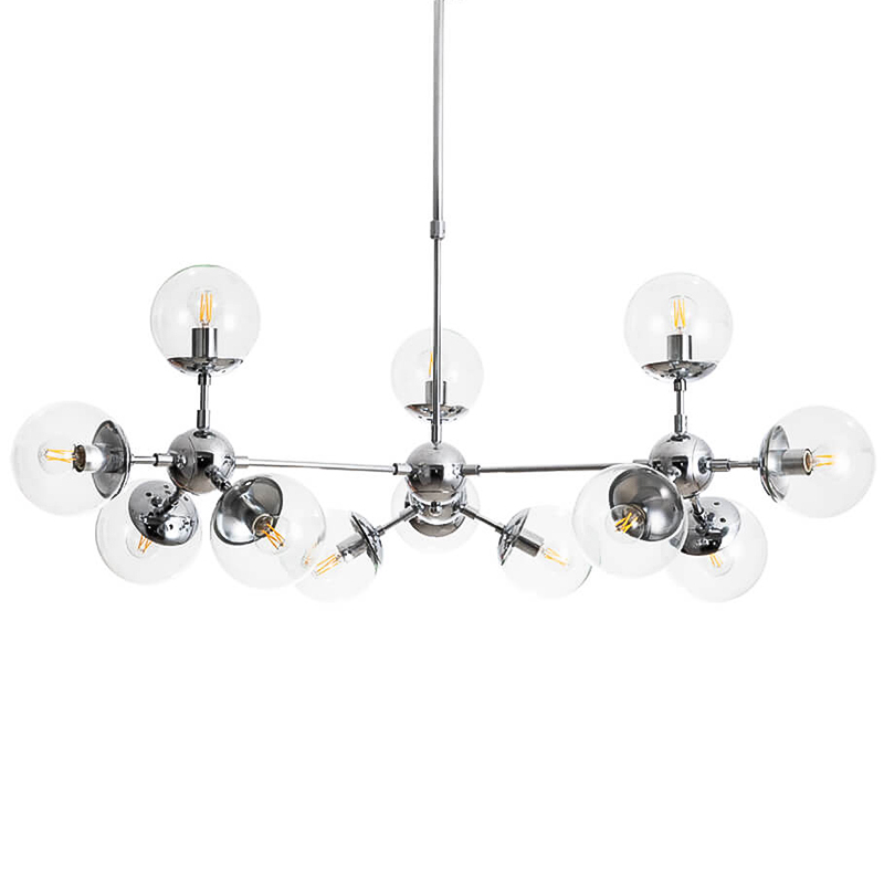 Люстра Modo Chandelier Chrome 12 Хром Прозрачный Люстра Modo Chandelier Chrome 12 Хром Прозрачный в Челябинске | Loft Concept