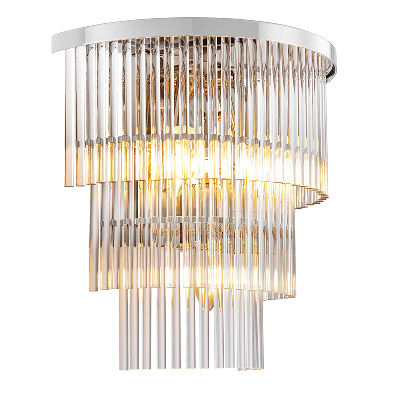 Бра Eichholtz Wall Lamp East Nickel Никель Прозрачное Стекло Бра Eichholtz Wall Lamp East Nickel Никель Прозрачное Стекло в Челябинске | Loft Concept
