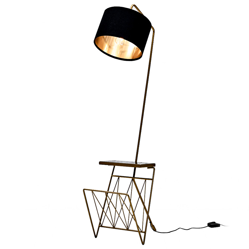 Напольная лампа Trono Floor lamp Черный Латунь Напольная лампа Trono Floor lamp Черный Латунь в Челябинске | Loft Concept