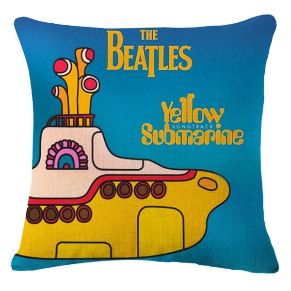 Декоративная подушка Yellow Submarine Желтый Бирюзовый Декоративная подушка Yellow Submarine Желтый Бирюзовый в Челябинске | Loft Concept