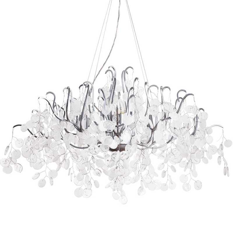 Люстра FAIRYTREE Chandelier Silver 100 Серебряный Прозрачное Стекло в Челябинске | Loft Concept 