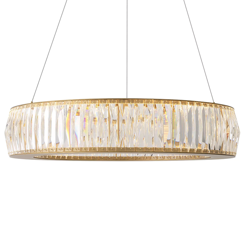 Люстра Eichholtz Chandelier Vancouver S Brass Латунь Прозрачное Стекло в Челябинске | Loft Concept 