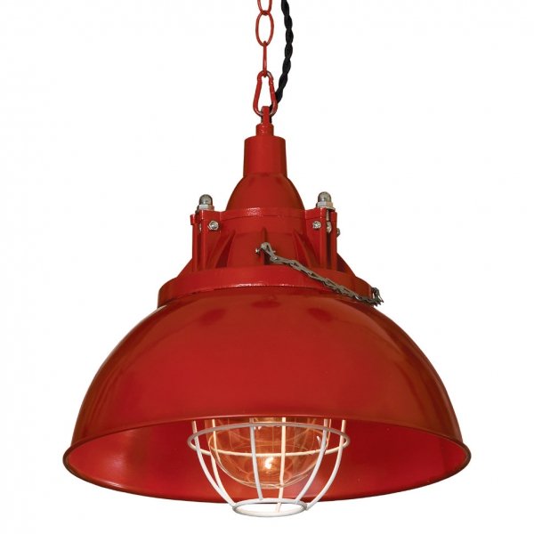 Подвесной светильник Firefighter Helmet Pendant Red Красный в Челябинске | Loft Concept 