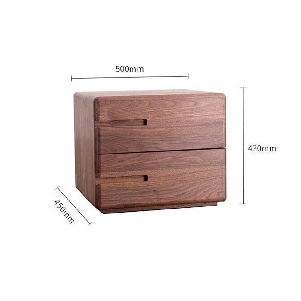 Прикроватный столик деревянный с 2-мя ящиками Moon Walnut Furniture Прикроватный столик деревянный с 2-мя ящиками Moon Walnut Furniture в Челябинске