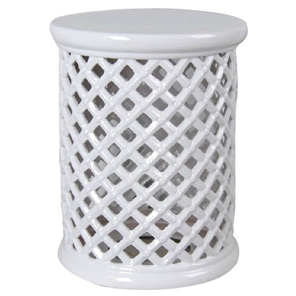 Керамический табурет Romb Garden Stool - White Белый Керамический табурет Romb Garden Stool - White Белый в Челябинске | Loft Concept