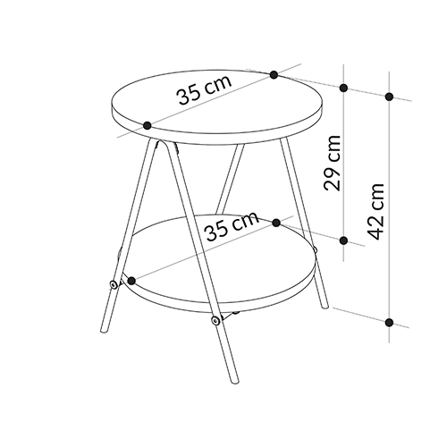 Стол приставной с 2-мя круглыми белыми столешницами ESSEL SIDE TABLE WHITE Стол приставной с 2-мя круглыми белыми столешницами ESSEL SIDE TABLE WHITE в Челябинске