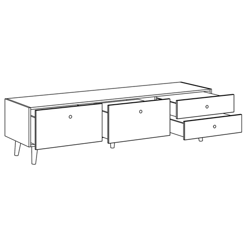 Длинная ТВ-тумба с принтом на ящиках Elise TV Stand Длинная ТВ-тумба с принтом на ящиках Elise TV Stand в Челябинске