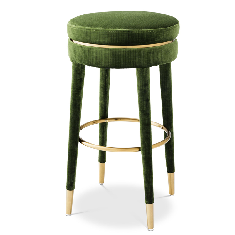 Барный стул Eichholtz Bar Stool Parisian green Зеленый Латунь Барный стул Eichholtz Bar Stool Parisian green Зеленый Латунь в Челябинске | Loft Concept