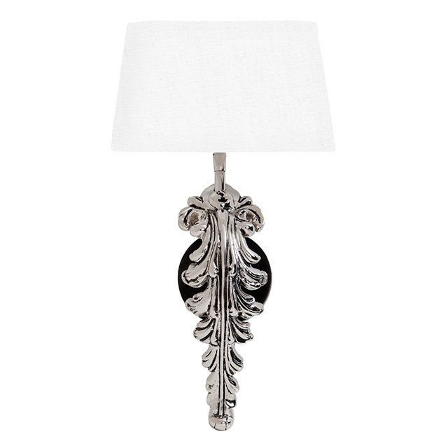 Бра Eichholtz Wall Lamp Beau Site Nickel+White Никель Белый Бра Eichholtz Wall Lamp Beau Site Nickel+White Никель Белый в Челябинске | Loft Concept