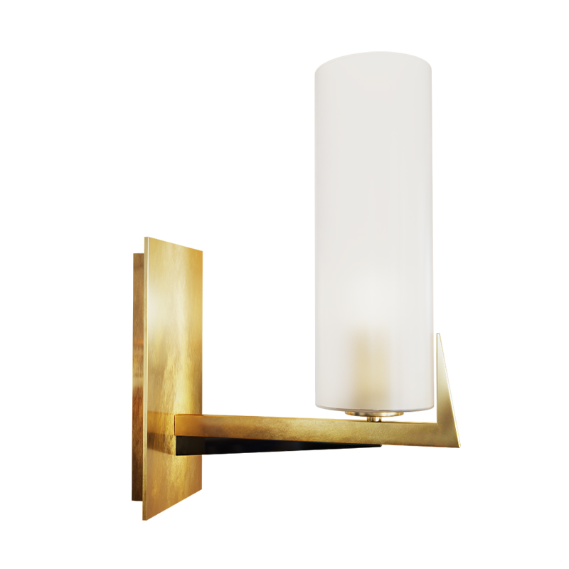 Дизайнерское бра Brass Candle Латунь Латунь Белый Дизайнерское бра Brass Candle Латунь Латунь Белый в Челябинске | Loft Concept