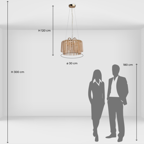 Люстра с подвесными рифлеными стеклянными трубками Nembus в Челябинске
