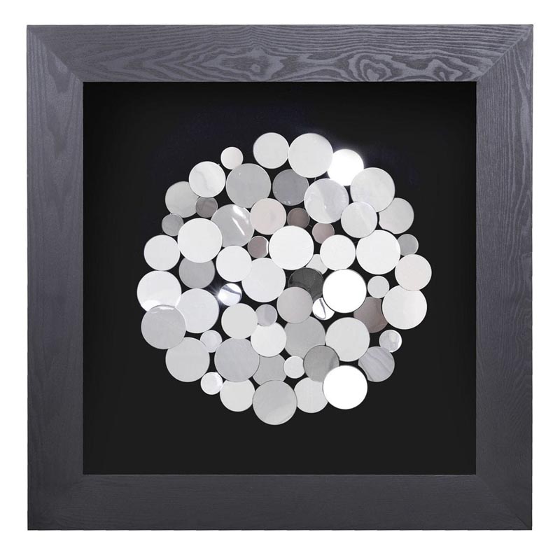 Панно Guinevere circle of coins Серебряный Черный Панно Guinevere circle of coins Серебряный Черный в Челябинске | Loft Concept