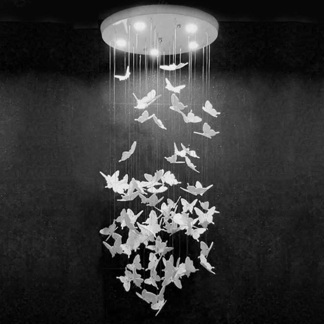 Люстра Night Butterflies Chandelier Белый Люстра Night Butterflies Chandelier Белый в Челябинске | Loft Concept