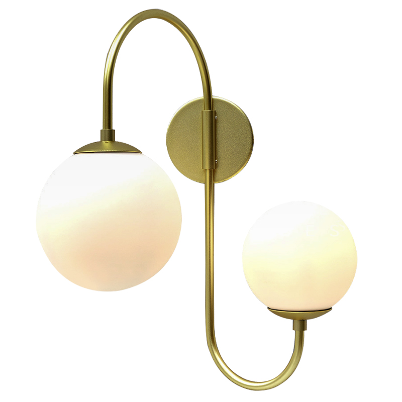 Бра Gooseneck Pelle Gold Wall Lamp Золотой Белый Бра Gooseneck Pelle Gold Wall Lamp Золотой Белый в Челябинске | Loft Concept