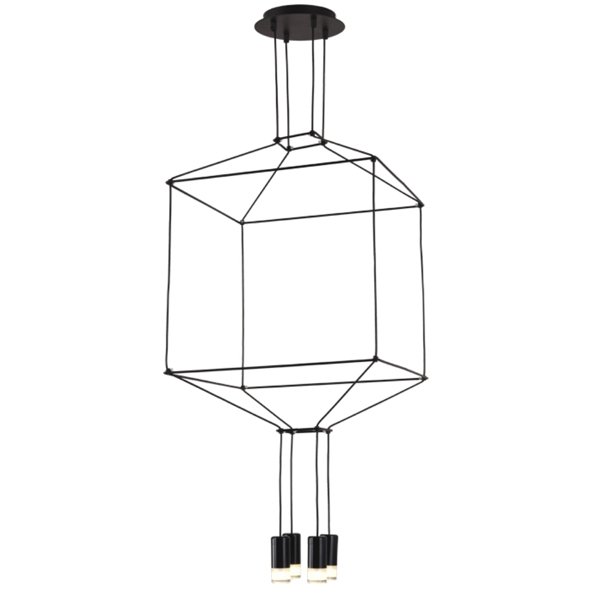 Vibia Wireflow Chandelier 0311 LED Suspension lam Черный Vibia Wireflow Chandelier 0311 LED Suspension lam Черный в Челябинске | Loft Concept