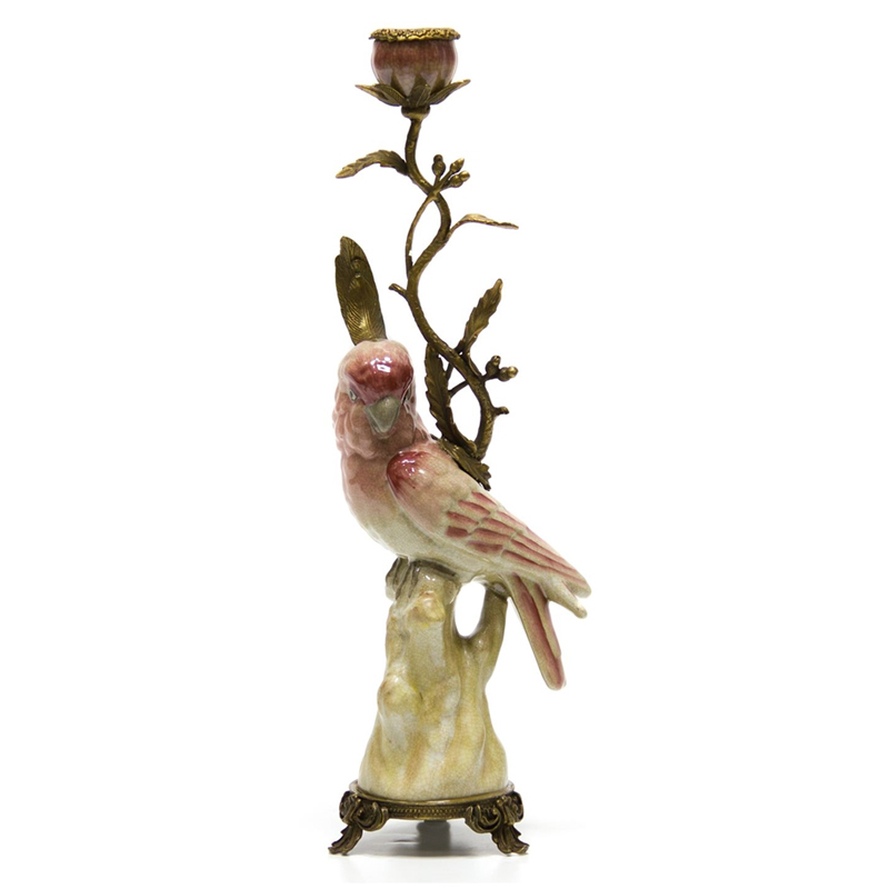 Подсвечник Pink Parrot Candlestick L or R Бронза Розовый (Rose) Подсвечник Pink Parrot Candlestick L or R Бронза Розовый (Rose) в Челябинске | Loft Concept