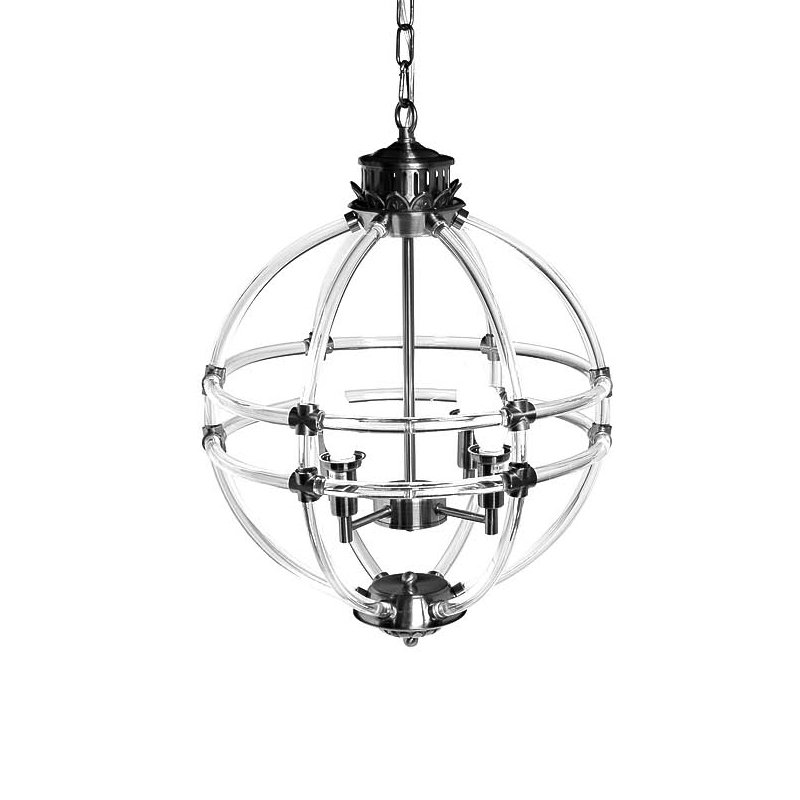 Люстра Eichholtz Chandelier Impero Silver Никель Прозрачный в Челябинске | Loft Concept 