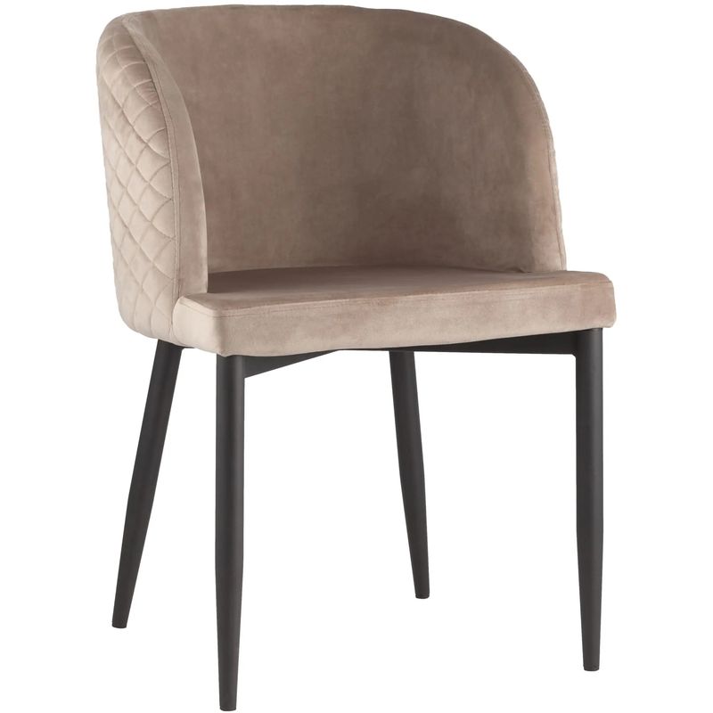 Стул Oscar Chair Велюр цвет Шампань Шампань Черный в Челябинске | Loft Concept 